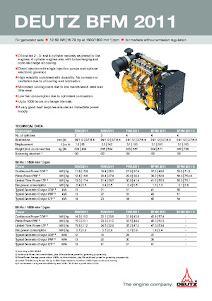 Moteurs Deutz BF 4 M 2011 C Telco