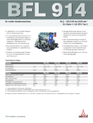 Moteurs Deutz BF 6 L 914 C