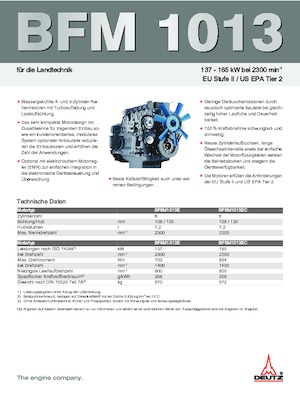 Moteurs Deutz BF 6 M 1013 E