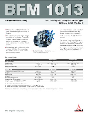 Moteurs Deutz BF 6 M 1013 E
