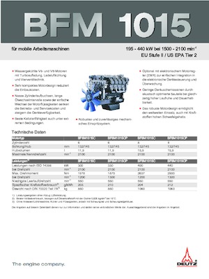 Moteurs Deutz BF 6 M 1015 CP