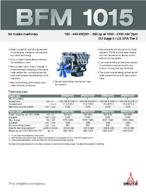 Moteurs Deutz BF 8 M 1015 CP