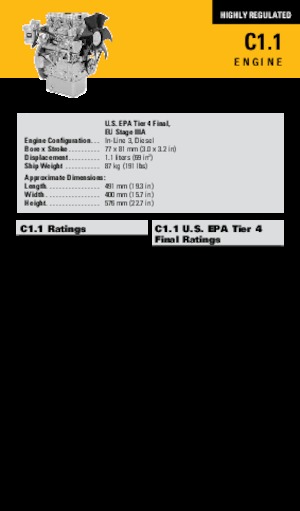 Moteurs Caterpillar C1.1