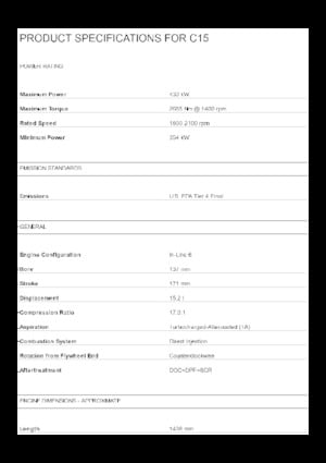 Moteurs Caterpillar C15