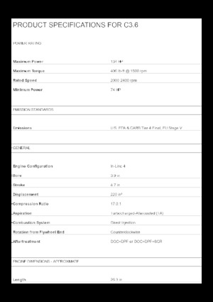 Moteurs Caterpillar C3.6