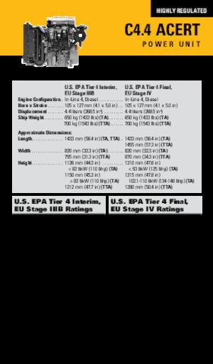 Moteurs Caterpillar C4.4 Acert