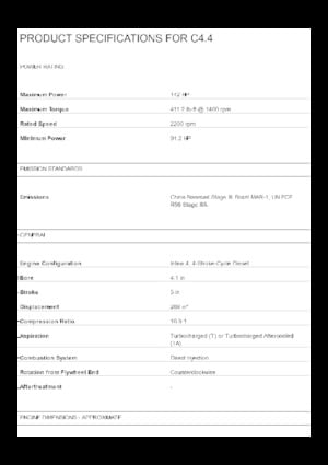 Moteurs Caterpillar C4.4 Acert