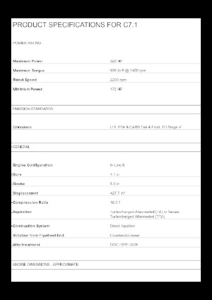 Moteurs Caterpillar C7.1