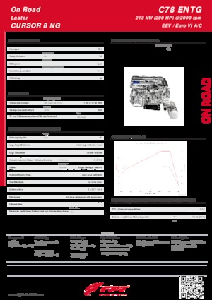 Moteurs FPT Industrial Cursor78 ENTG (213 kW)