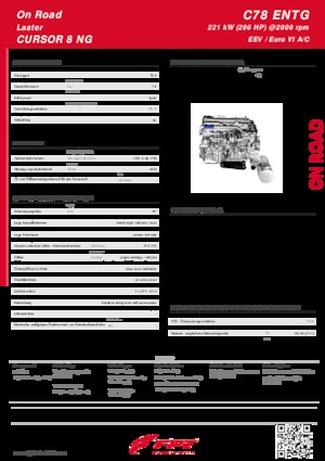 Moteurs FPT Industrial Cursor78 ENTG (221 kW)