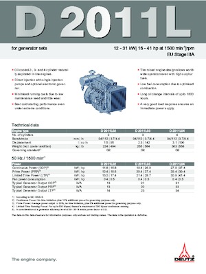 Moteurs Deutz D 2011 L04
