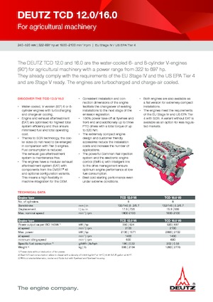 Moteurs Deutz D 2011 L3 i