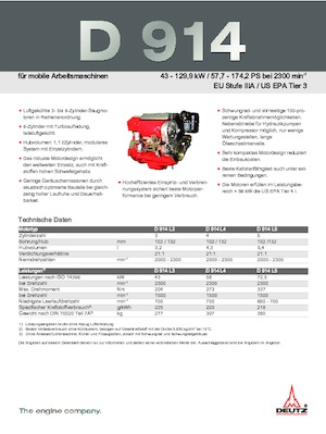 Moteurs Deutz D 914 L4