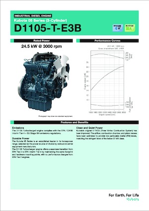 Moteurs Kubota D1105-T-E3B