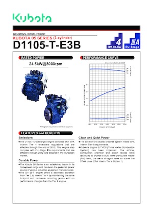 Moteurs Kubota D1105T