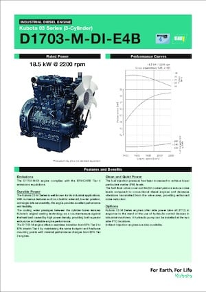 Moteurs Kubota D1703-M-DI-E4B
