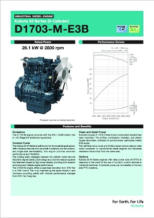 Moteurs Kubota D1703-M-E3B