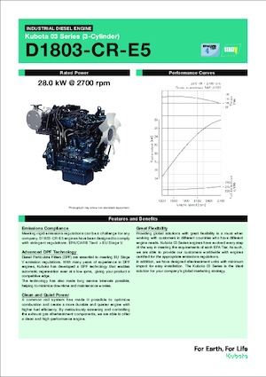 Moteurs Kubota D1803-CR-E5