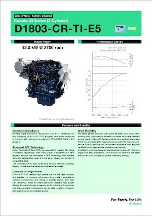 Moteurs Kubota D1803-CR-TI-E5