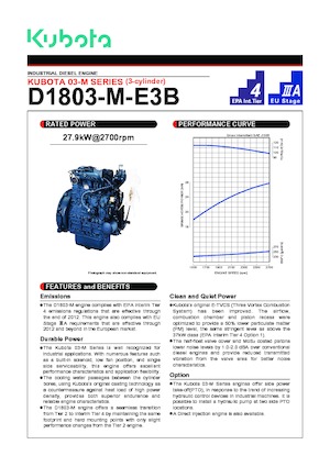 Moteurs Kubota D1803-M-DI-E2B