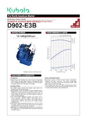 Moteurs Kubota D902-E3B