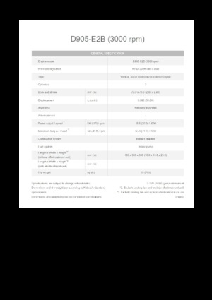Moteurs Kubota D905-E2B