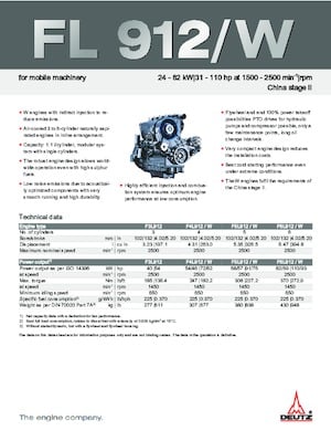 Moteurs Deutz F 6 L 912 / W