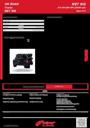 Moteurs FPT Industrial N67 NG (210 kW)