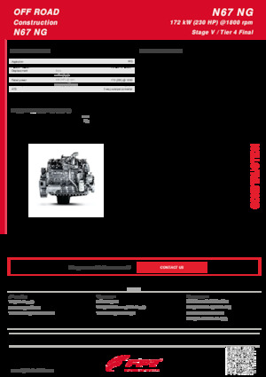 Moteurs FPT Industrial N67 NG ENT (172 kW)