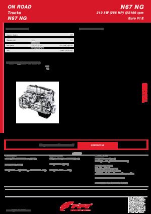 Moteurs FPT Industrial N67 NG ENT (210 kW) 
