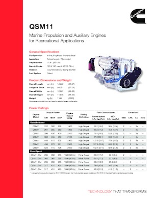 Moteurs Cummins QSM 400 