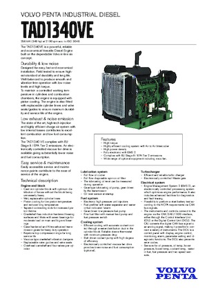 Moteurs Volvo Penta TAD1340VE