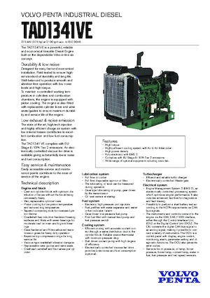 Moteurs Volvo Penta TAD1341VE