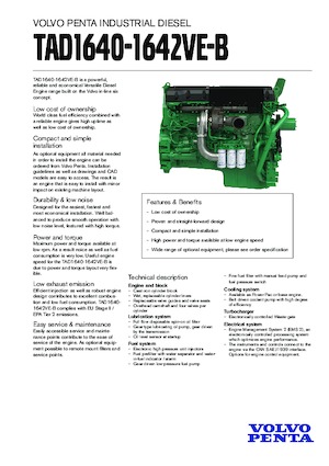 Moteurs Volvo Penta TAD1640VE-B