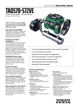 Moteurs Volvo Penta TAD570VE