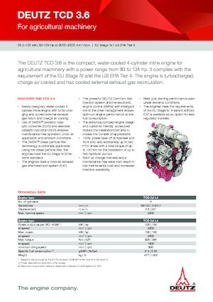 Moteurs Deutz TD 3.6 L4