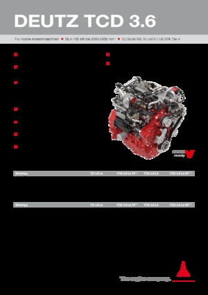 Moteurs Deutz TCD 3.6 L4 HT