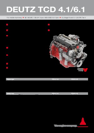 Moteurs Deutz TCD 6.1 L6