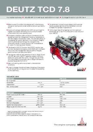 Moteurs Deutz TCD 7.8 L6