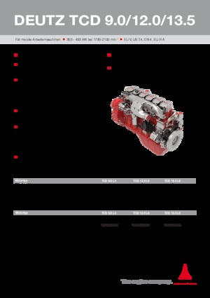 Moteurs Deutz TCD 9.0 L4