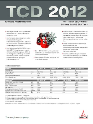 Moteurs Deutz TD 2012 L4