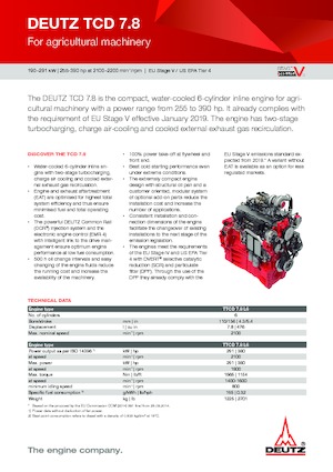 Moteurs Deutz TTCD 7.8 L6