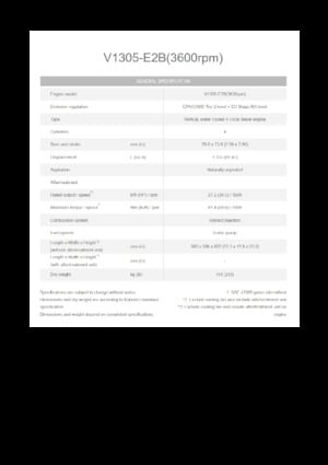 Moteurs Kubota V1305-E2B