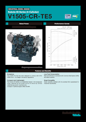 Moteurs Kubota V1505-CR-TE5