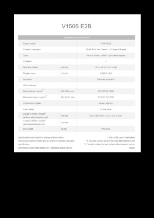 Moteurs Kubota V1505-E2B