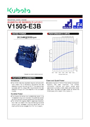 Moteurs Kubota V1505-E3B