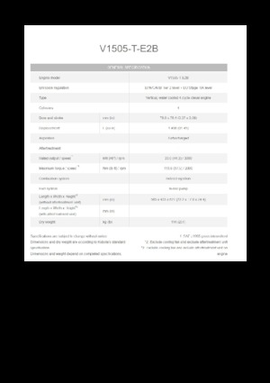 Moteurs Kubota V1505-T-E2B