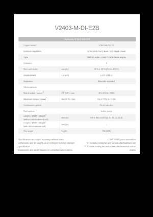 Moteurs Kubota V2403-M-DI-E2B