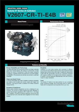 Moteurs Kubota V2607-CR-TI-E4B