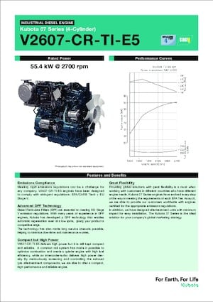 Moteurs Kubota V2607-CR-TI-E5